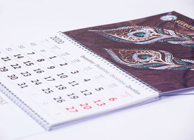 Пример Квартальный календарь на 3 пружины